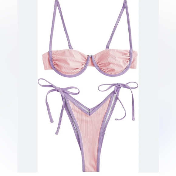 Pink and Purple size Small Zaful string bikini - Picture 3 of 7